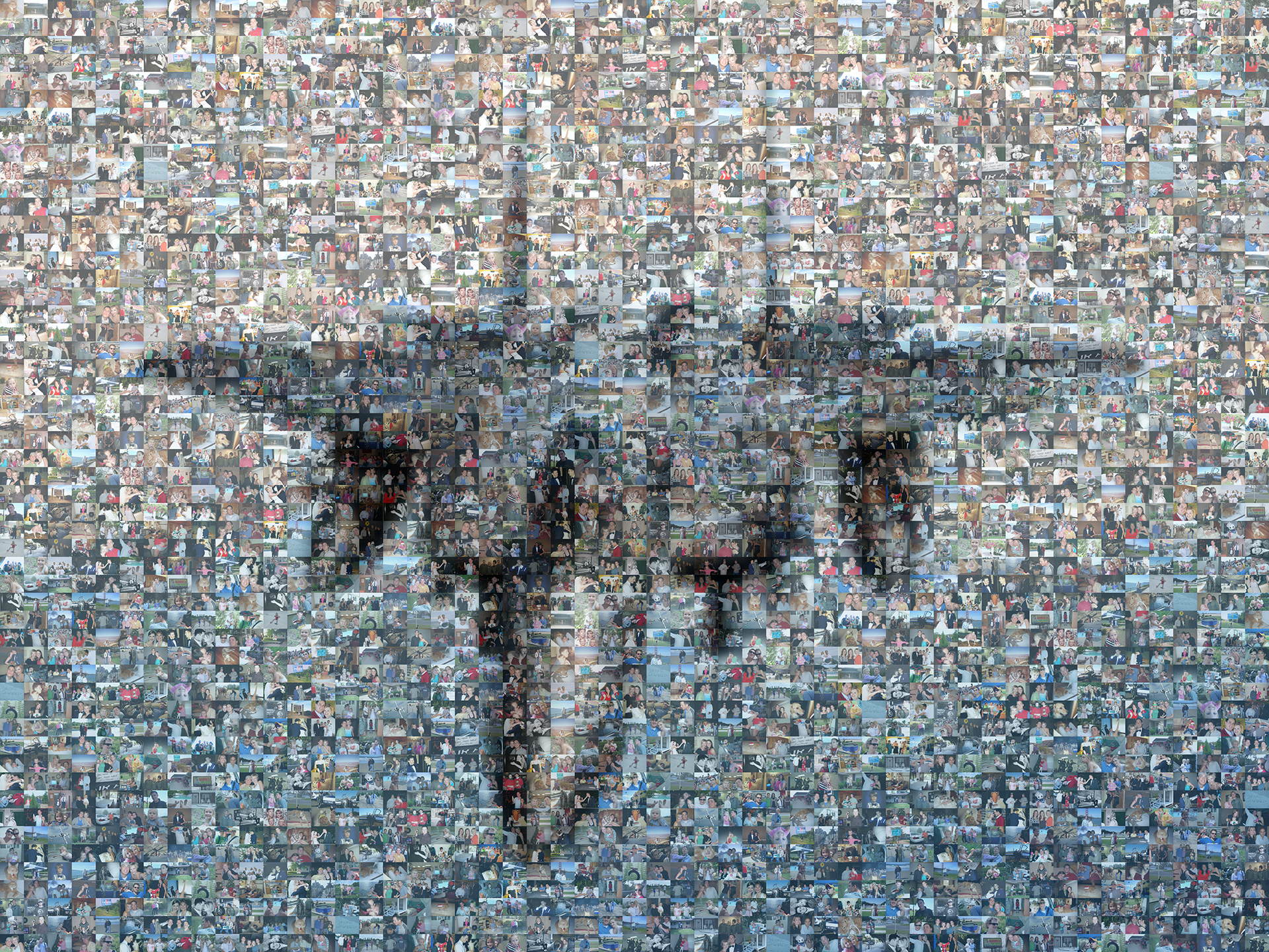 photo mosaic created using 291 customer selected photos