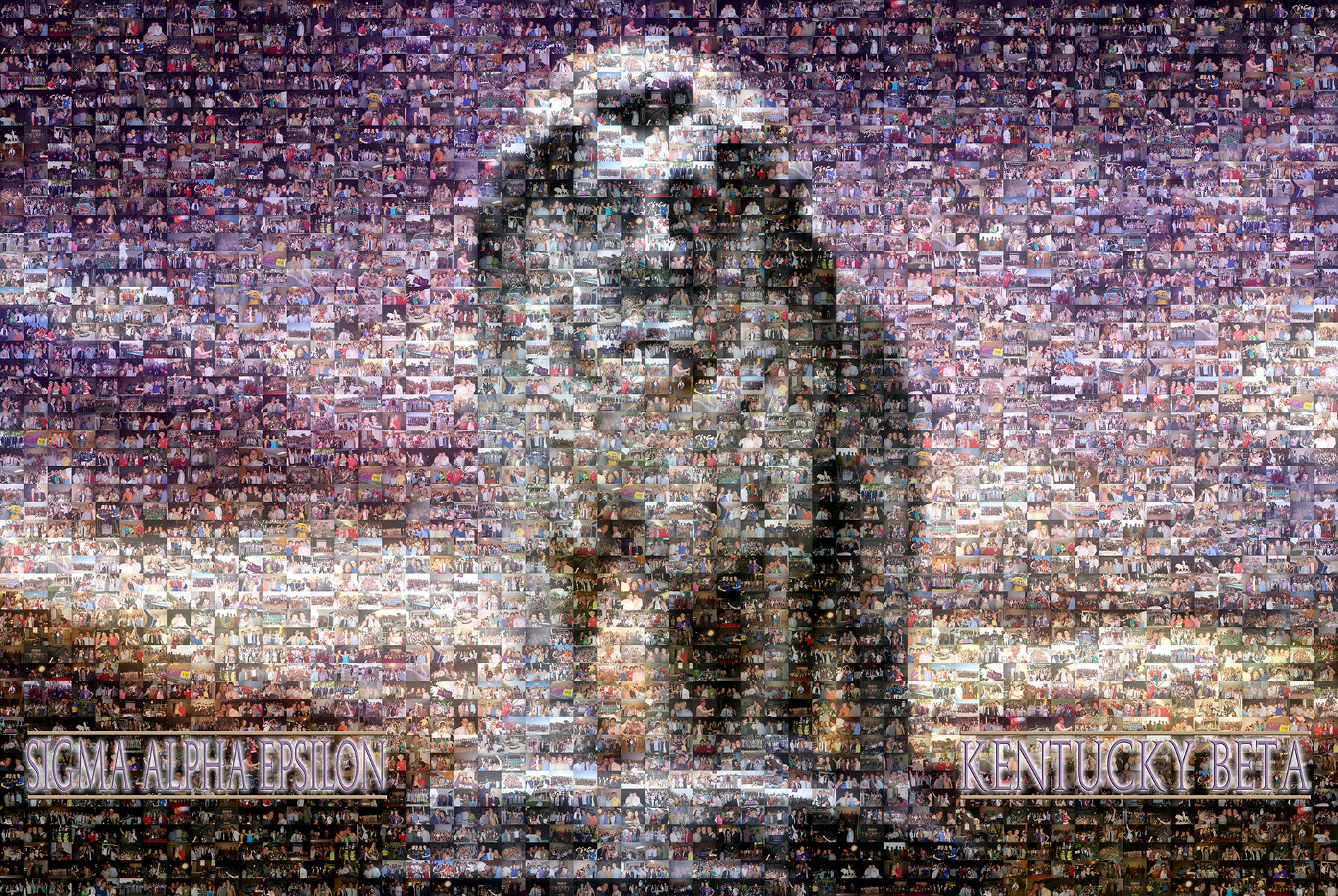 photo mosaic fraternity graduation gift created using 326 college life photos