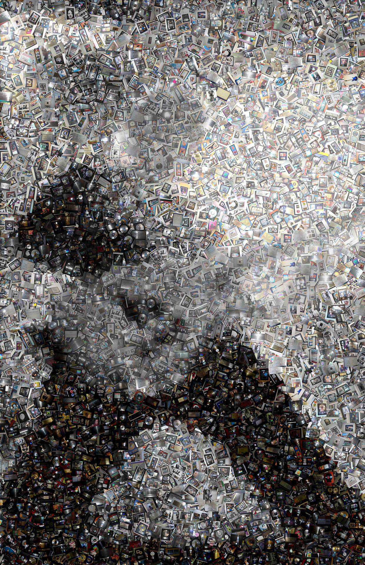 photo mosaic This scatter silhouette was created using 2673 music industry related photos