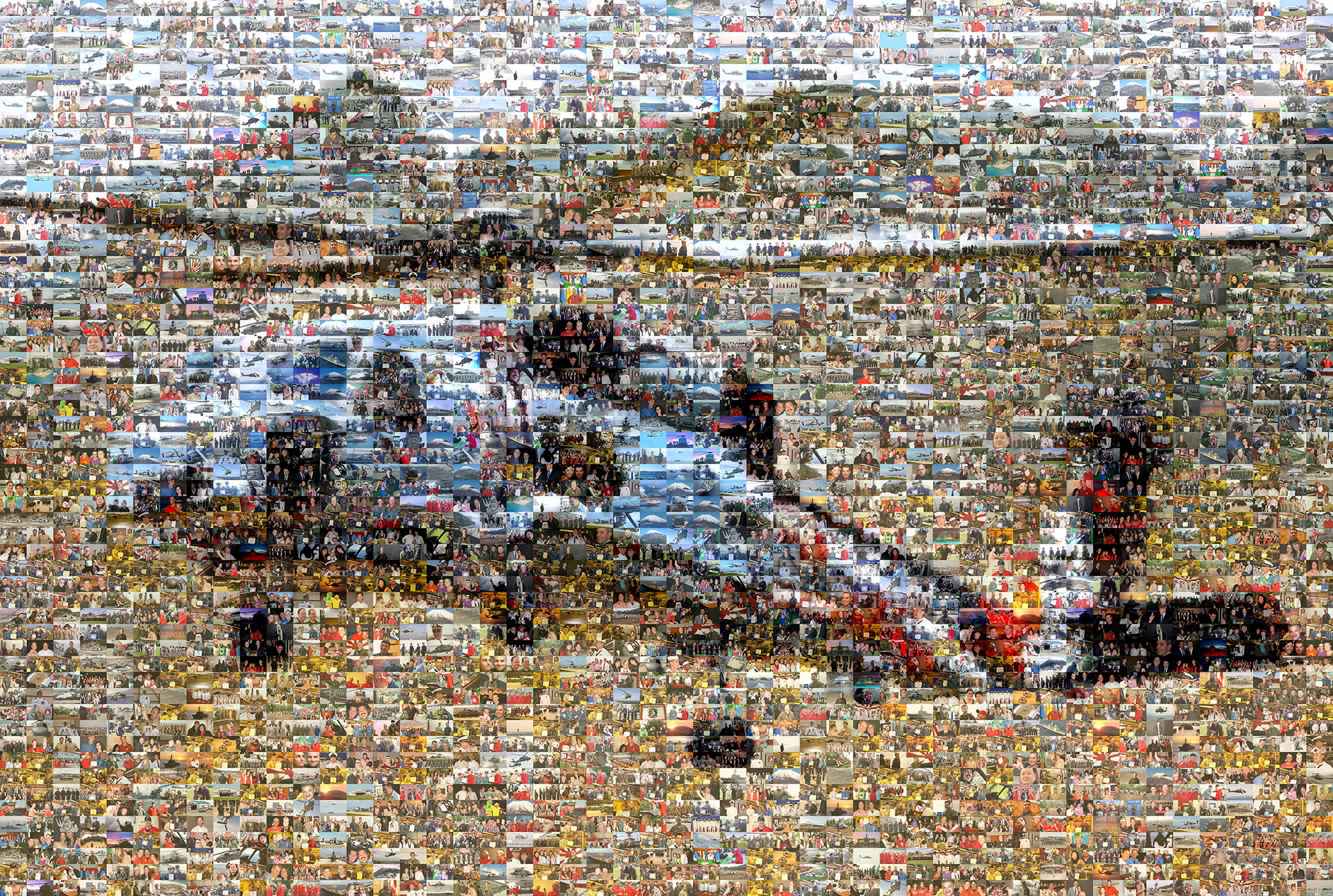 photo mosaic created using 786 custom photos