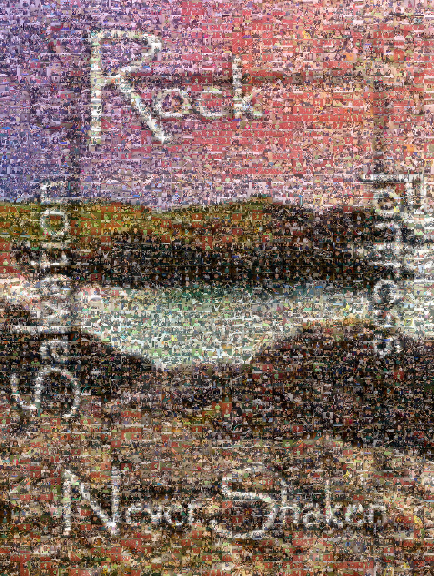 photo mosaic created using 1,215 photos of children