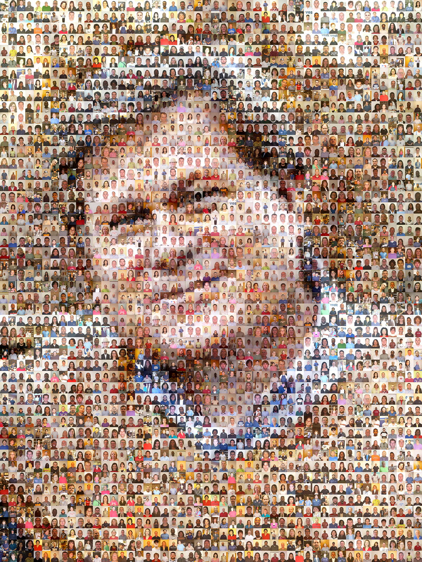 photo mosaic created using 956 company photos