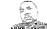 this multi-size text MLK tribute was created using well known phrases from his speaches
