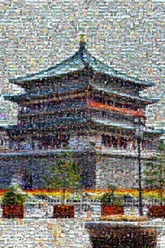 this custom mosaic was created using 1763 photos
