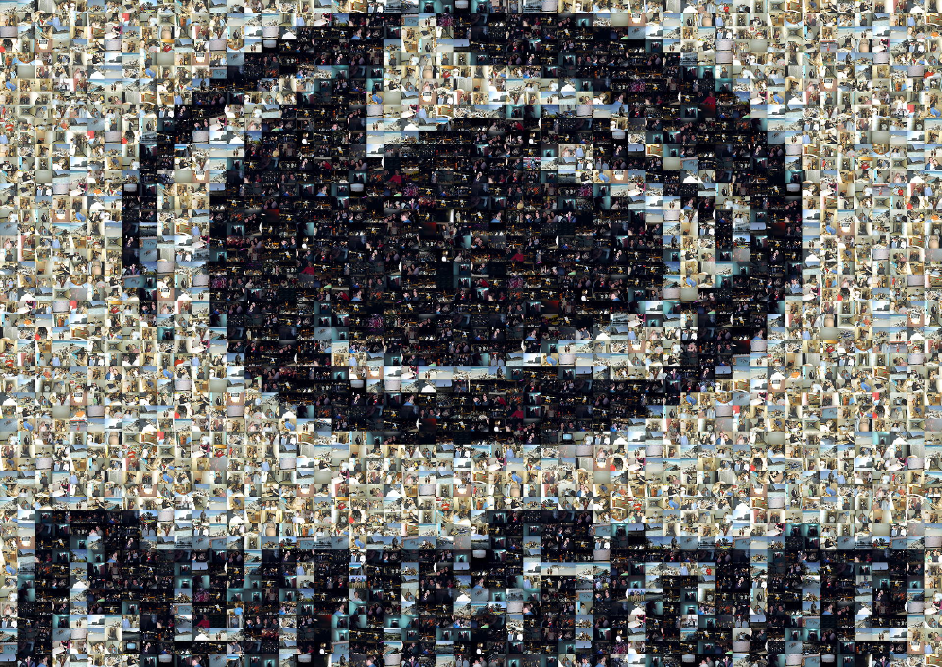 photo mosaic created using 750 customer selected photos