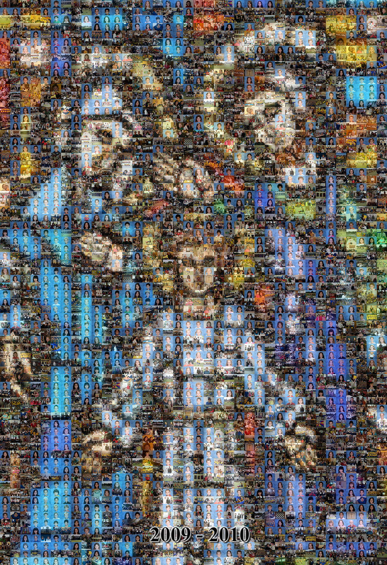 photo mosaic created using 969 school photos