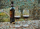 203 photos of a couple make up this custom mosaic