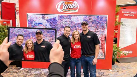 Raising Cane's photo mosaic activation.