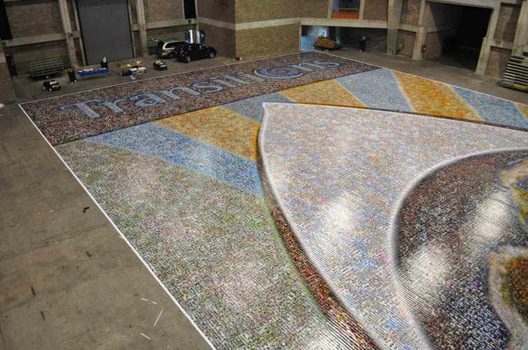 The finished mosaic: Left side