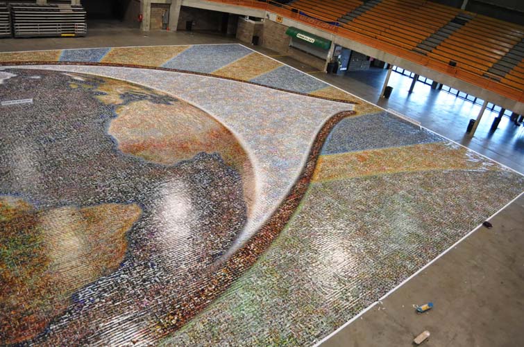 The finished mosaic: Right side