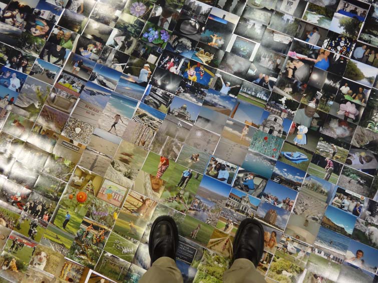 What it feels like to be standing on a sea of photos.