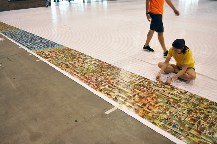 Each row contained 505 hand placed photos.