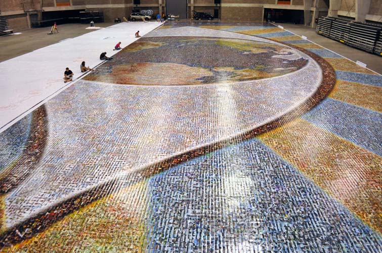 The mosaic starts to take shape by the end of day 2!